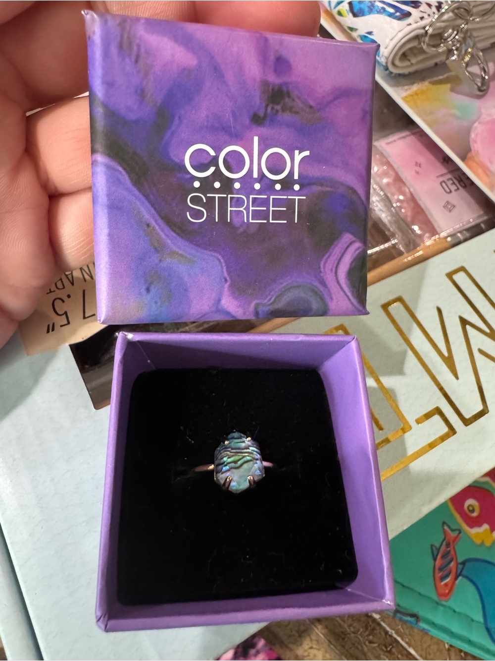 New Mother of Pearl Ring by Color Street (Oct 2024 Dragon Sub box) - Adjustable